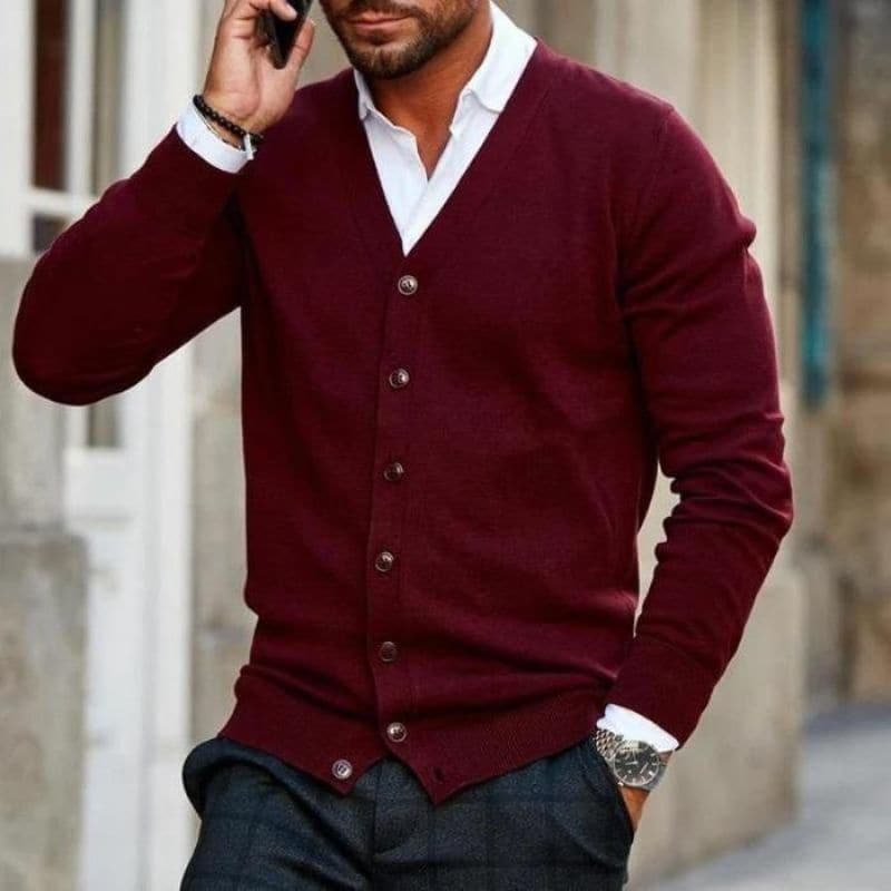 Jacques – Business-Cardigan med Knaplukning