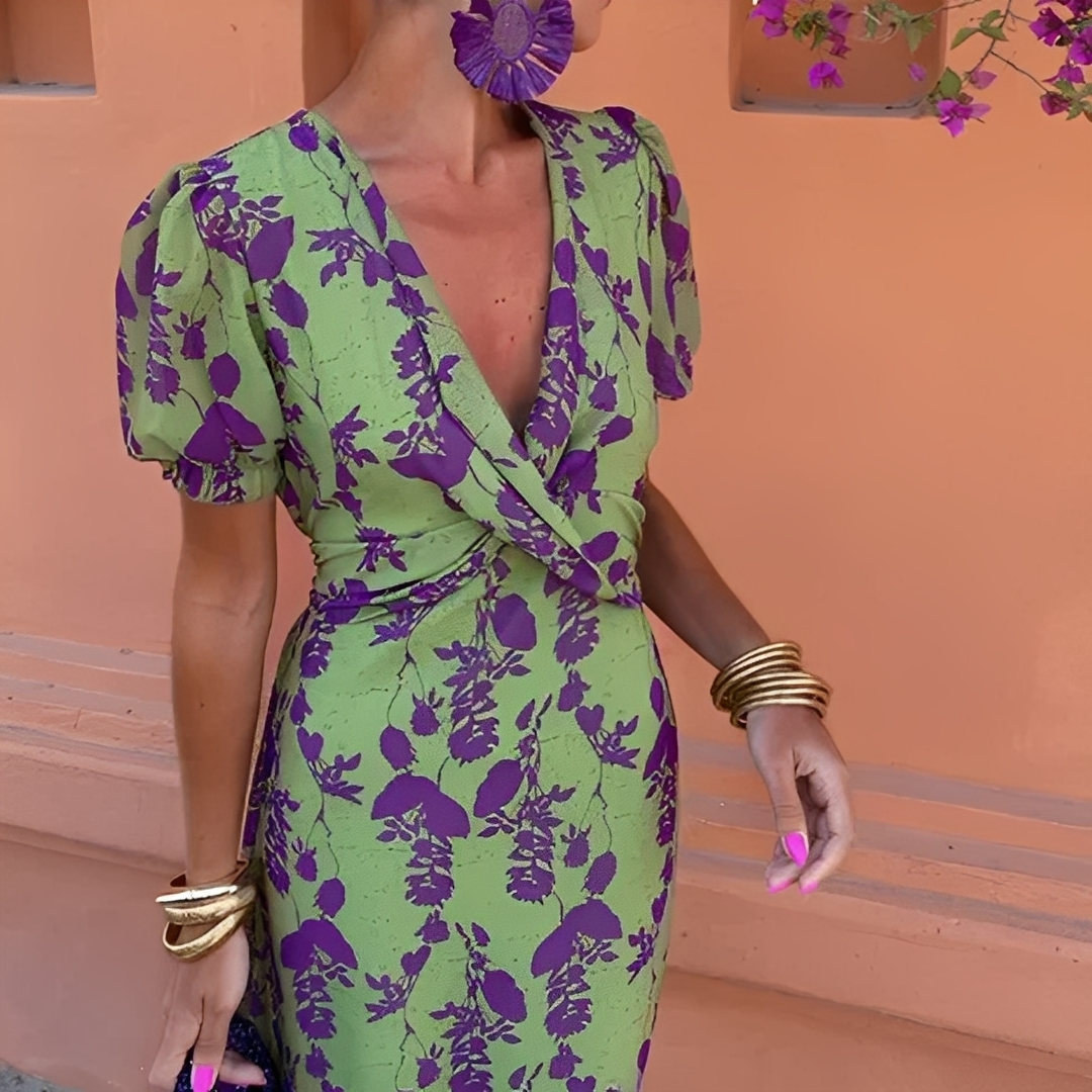 Aglaé - Elegant blomsterkjole til kvinder