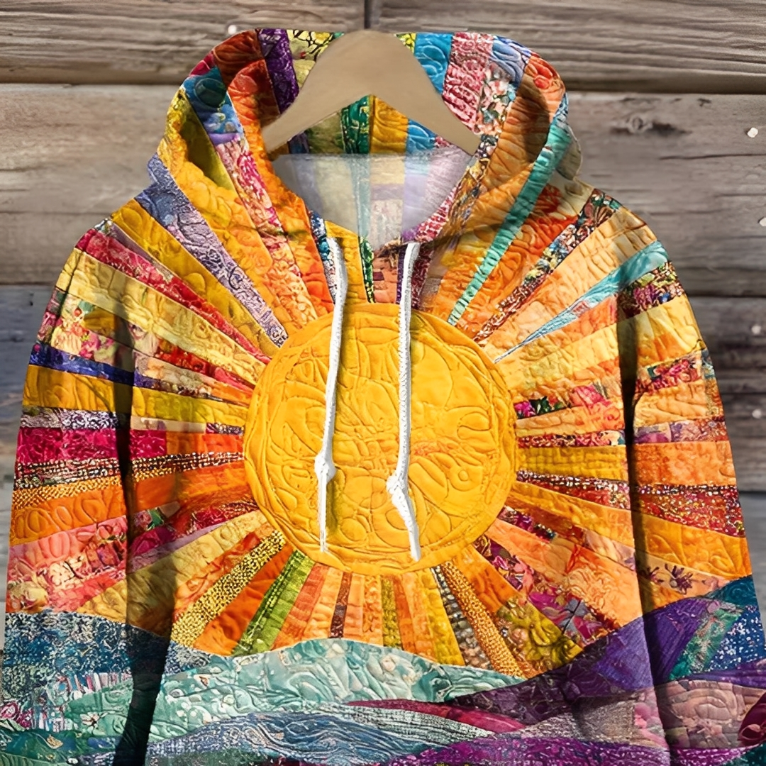 Suzy - Farverig hættetrøje til kvinder