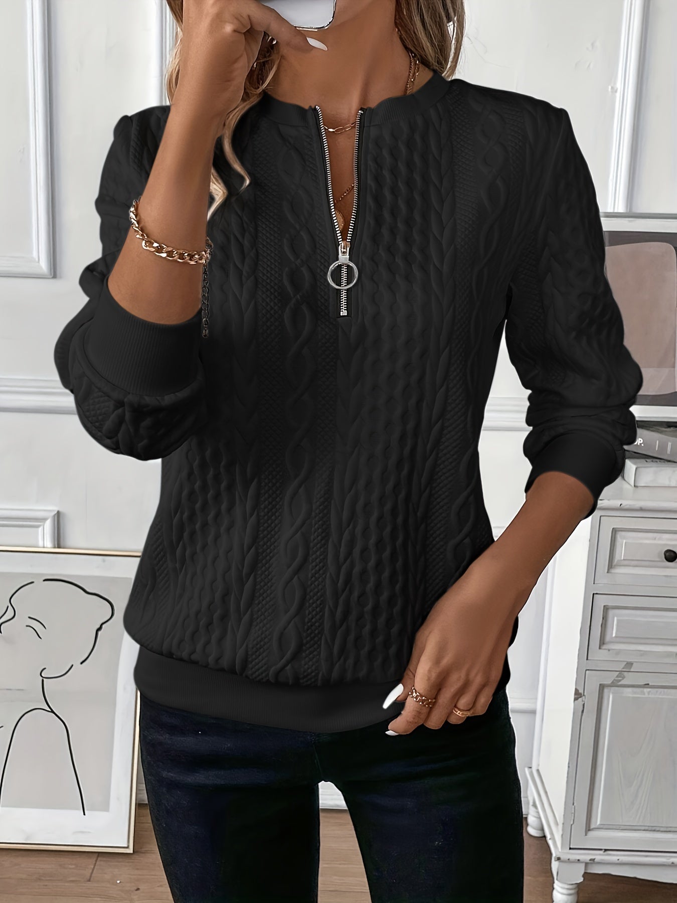 Alessia – Pullover med lynlås