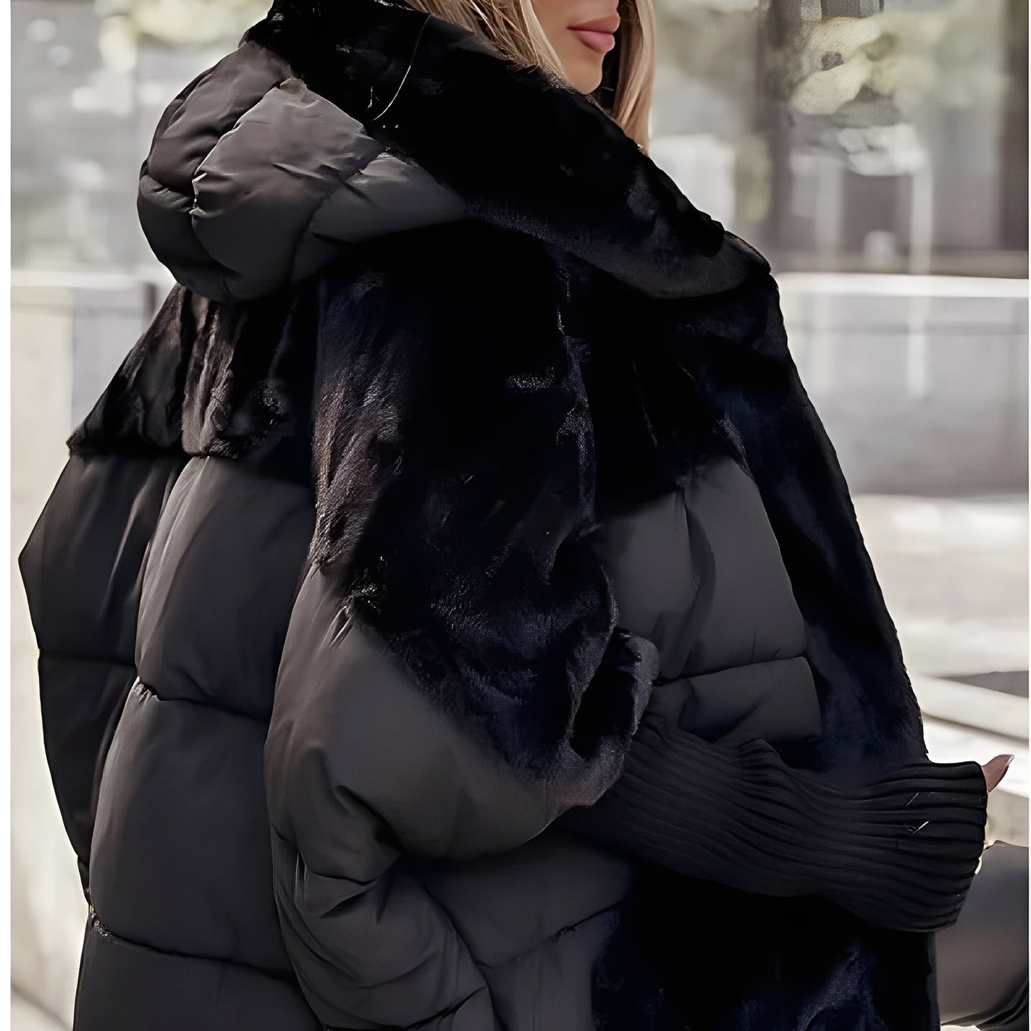 Barbara - Luksuriøs bomberjakke med hætte til kvinder