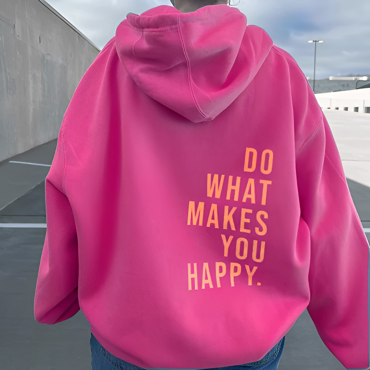 Jasmin – Sweatshirt med hætte moderne med inskription