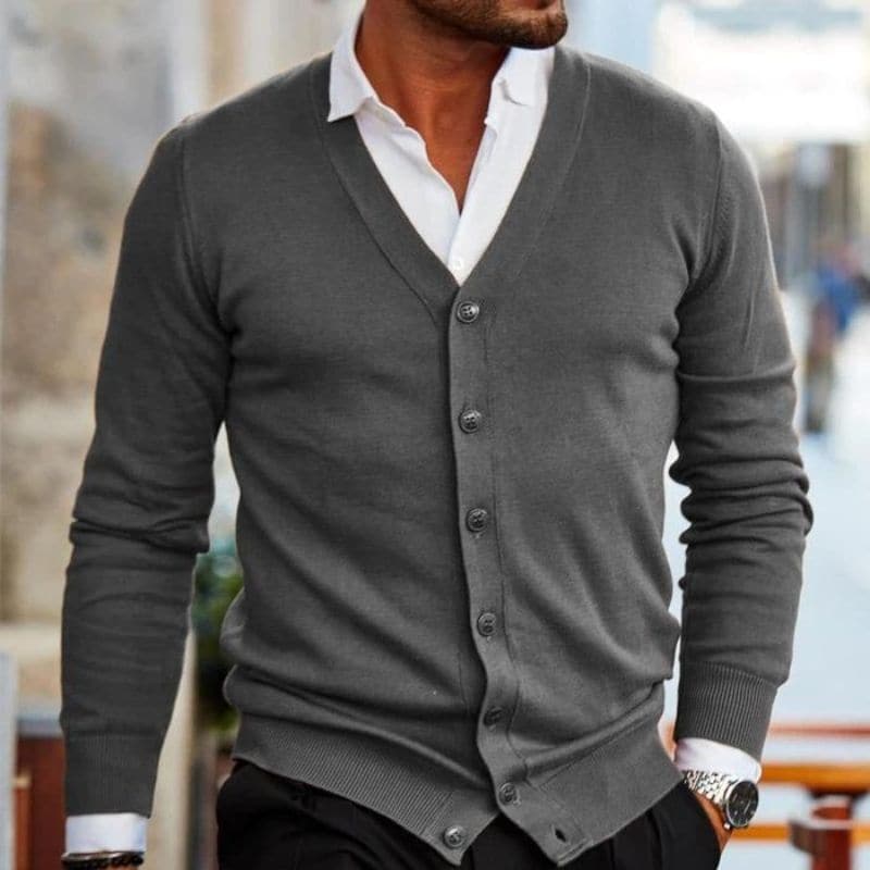 Jacques – Business-Cardigan med Knaplukning
