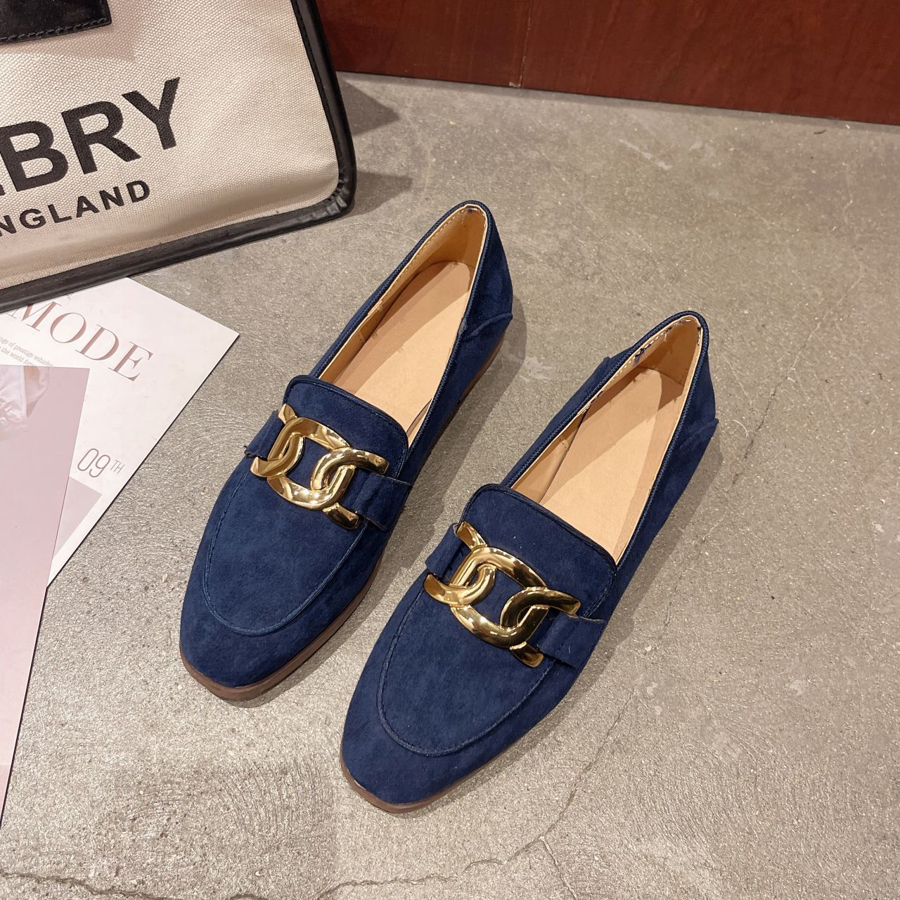 Alice - Klassiske, klodsede ruskind-loafers til damer