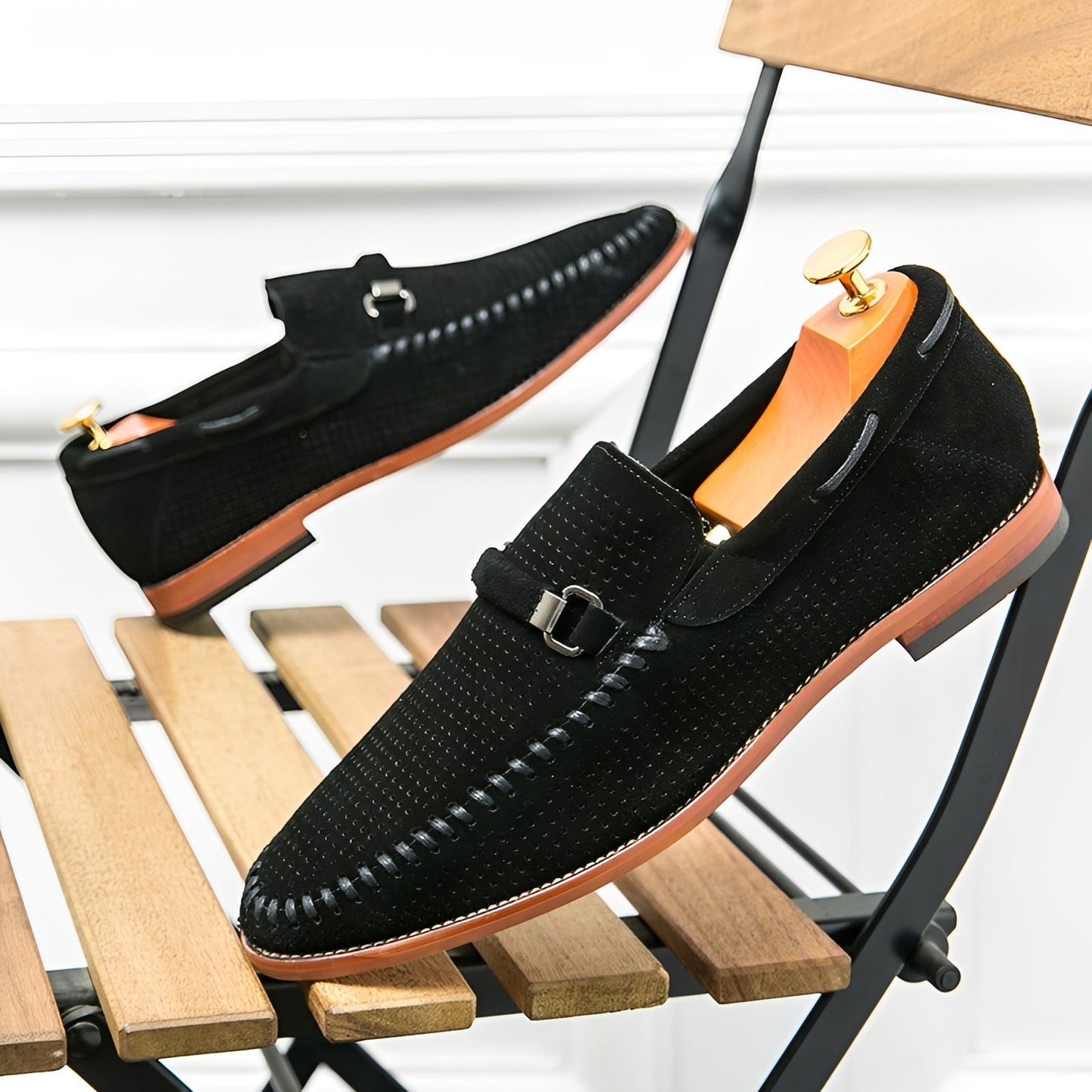 Wesley - Elegante Loafer af Ruskind til Herrer