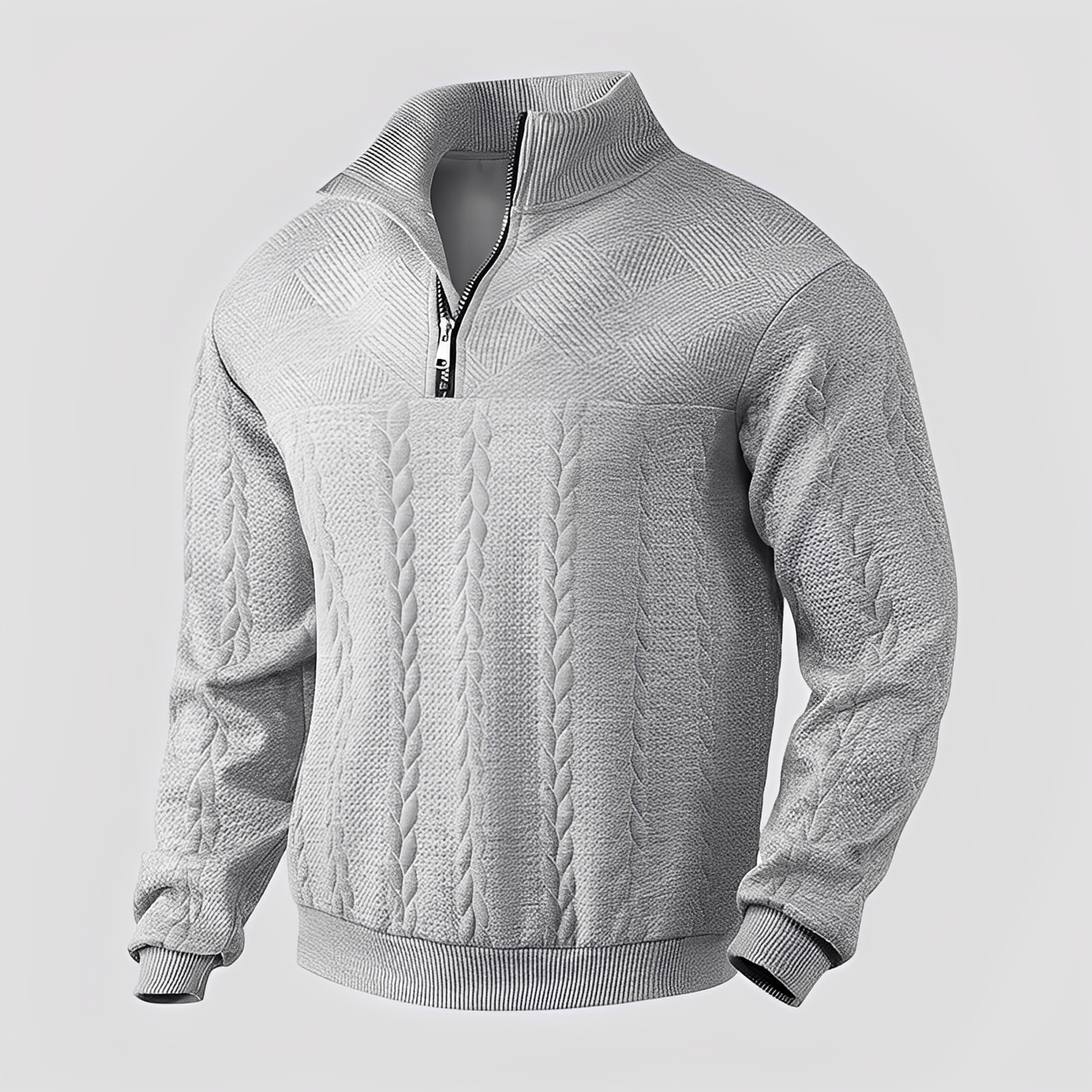 Warren - Klassisk Kashmirpullover med Lynlås til Damer