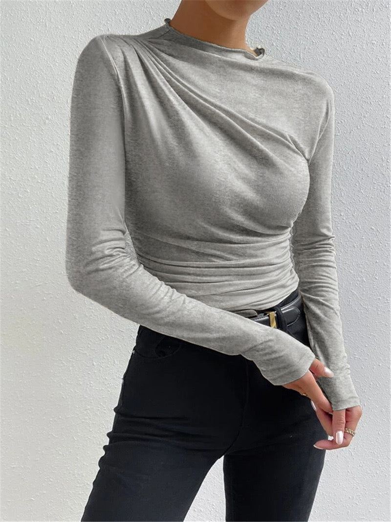 Livia – Langarmshirt med Ruffle