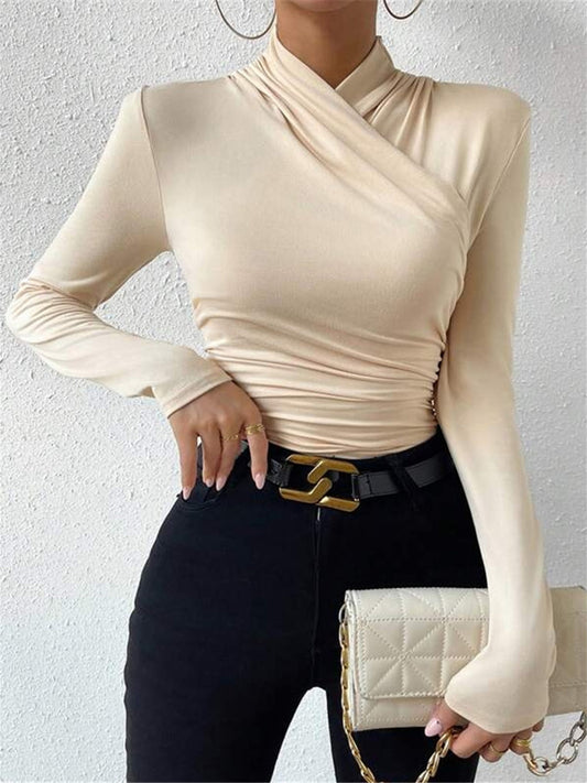 Isabelle – Cross-Over Krave Foldet Snoret Sweater