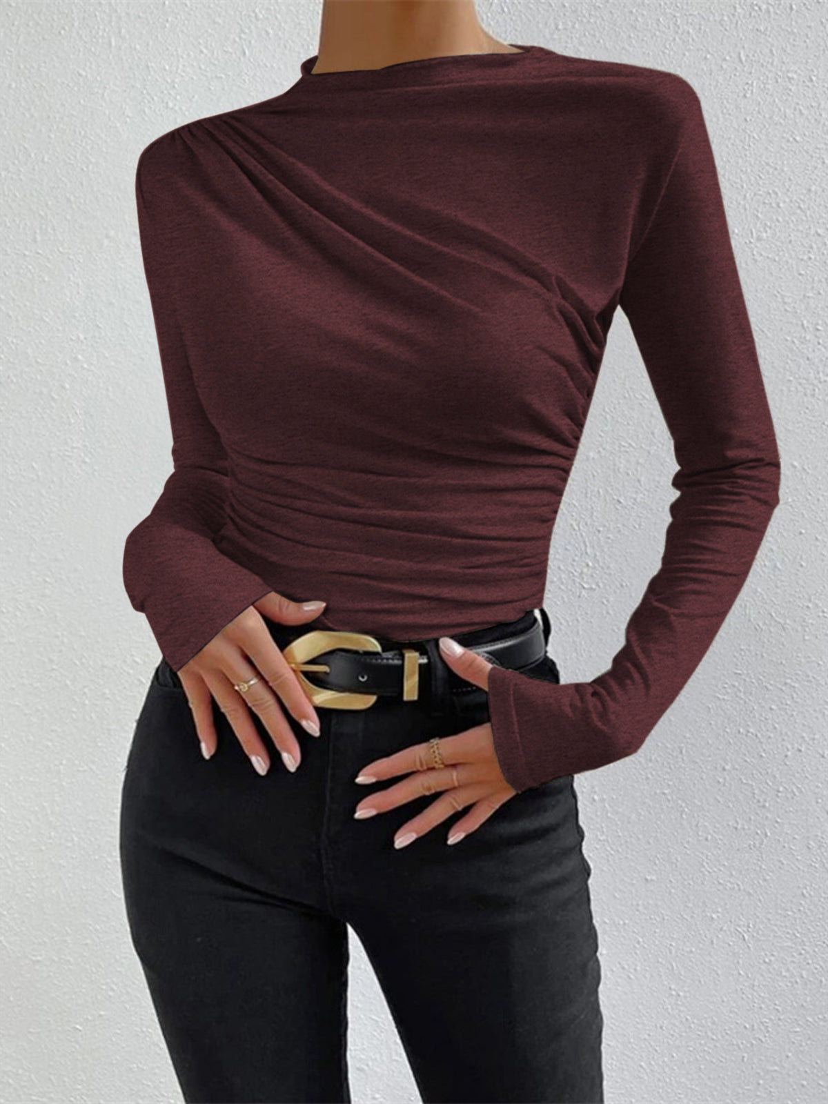 Livia – Langarmshirt med Ruffle