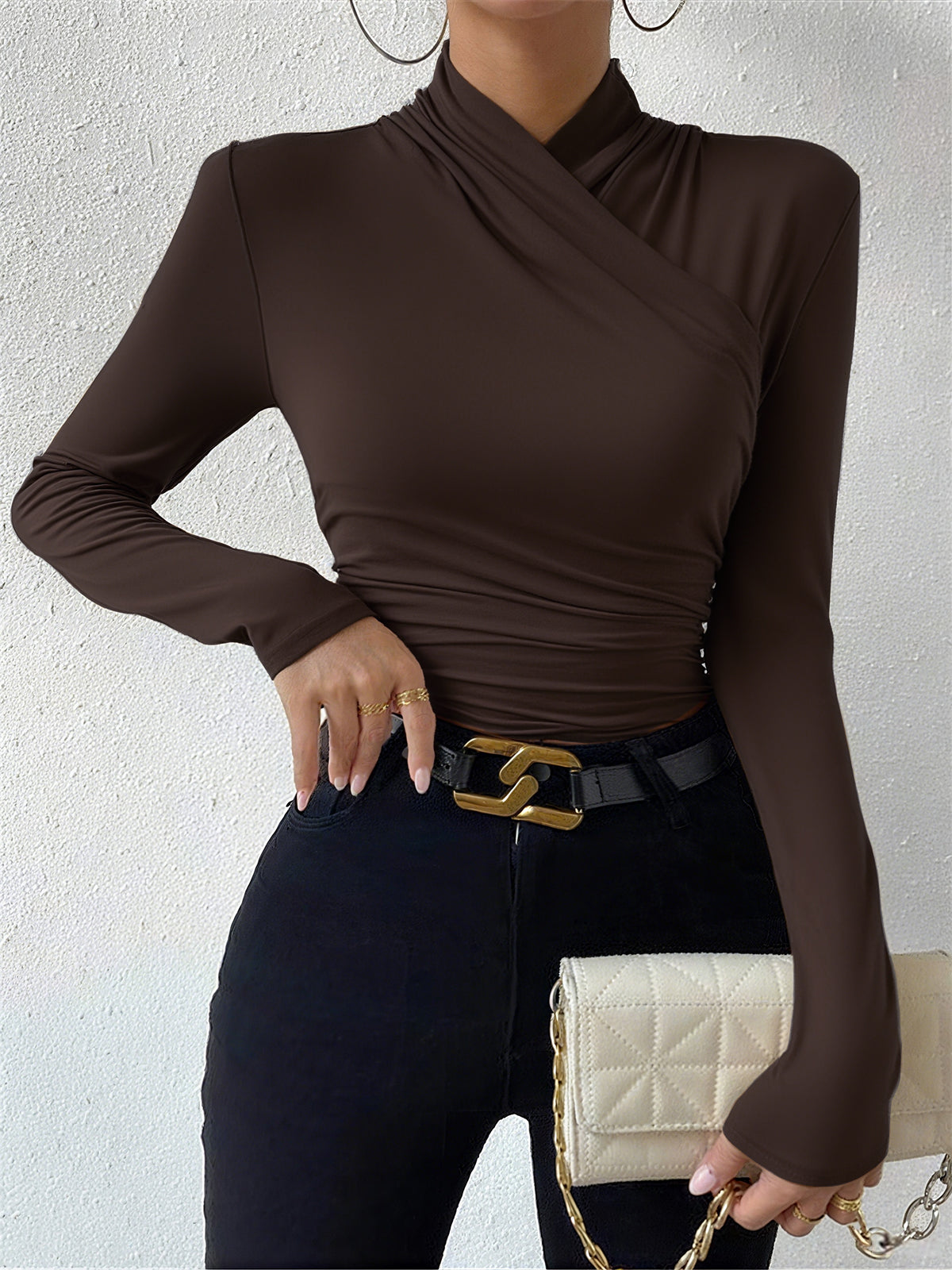 Isabelle – Cross-Over Krave Foldet Snoret Sweater