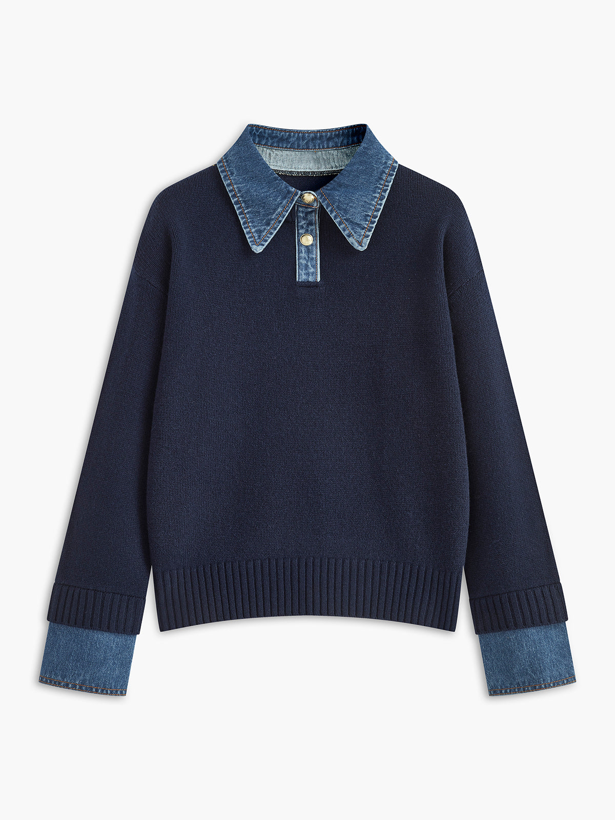 Nellie – 2-i-1 Sweater med Revers-Panel