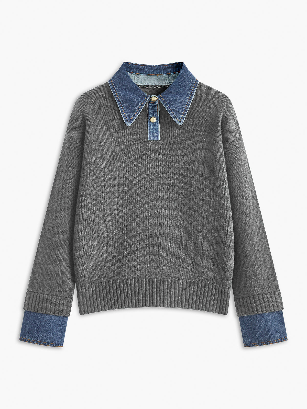 Nellie – 2-i-1 Sweater med Revers-Panel