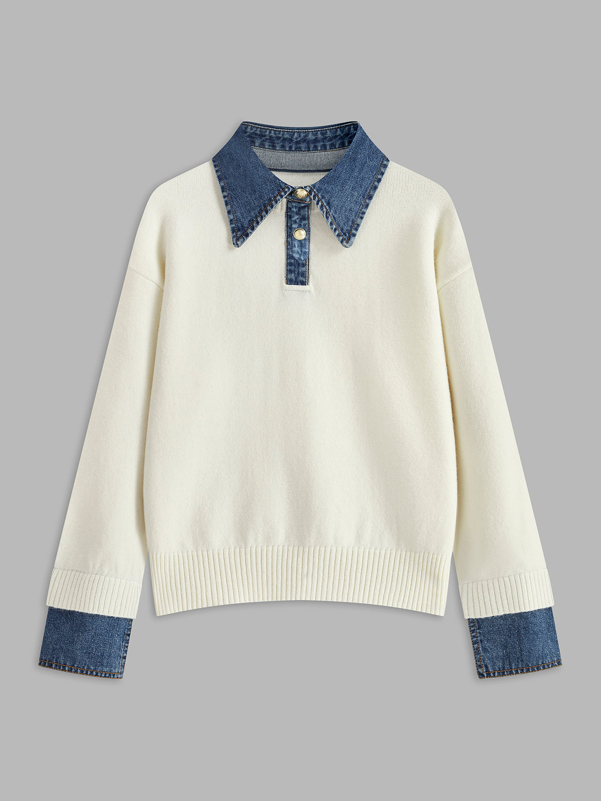 Nellie – 2-i-1 Sweater med Revers-Panel