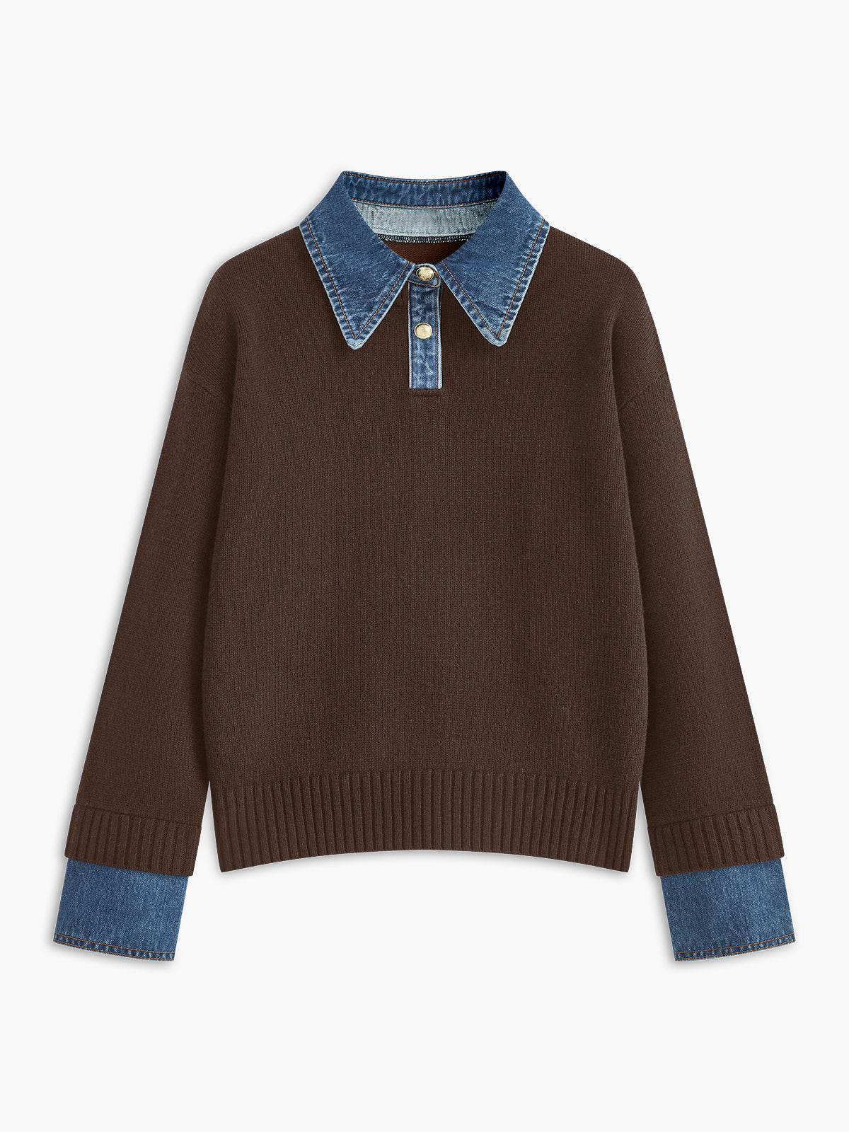 Nellie – 2-i-1 Sweater med Revers-Panel