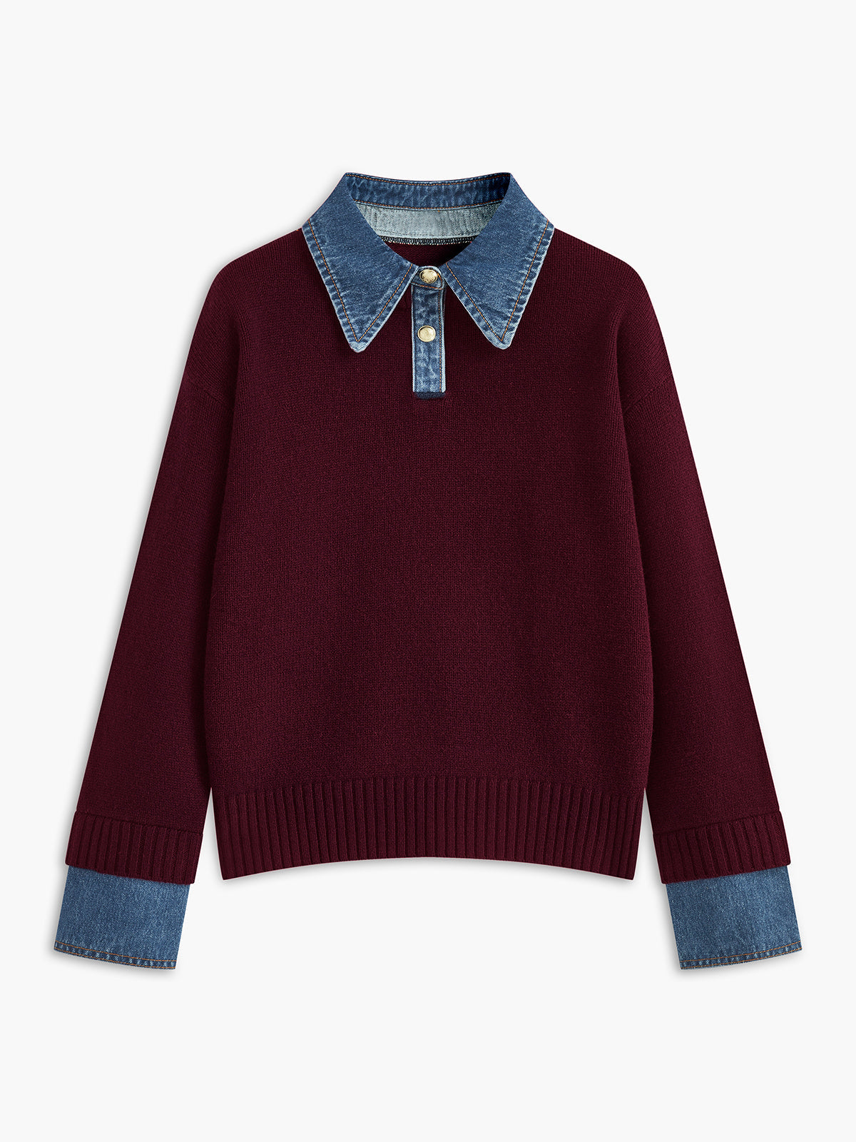 Nellie – 2-i-1 Sweater med Revers-Panel