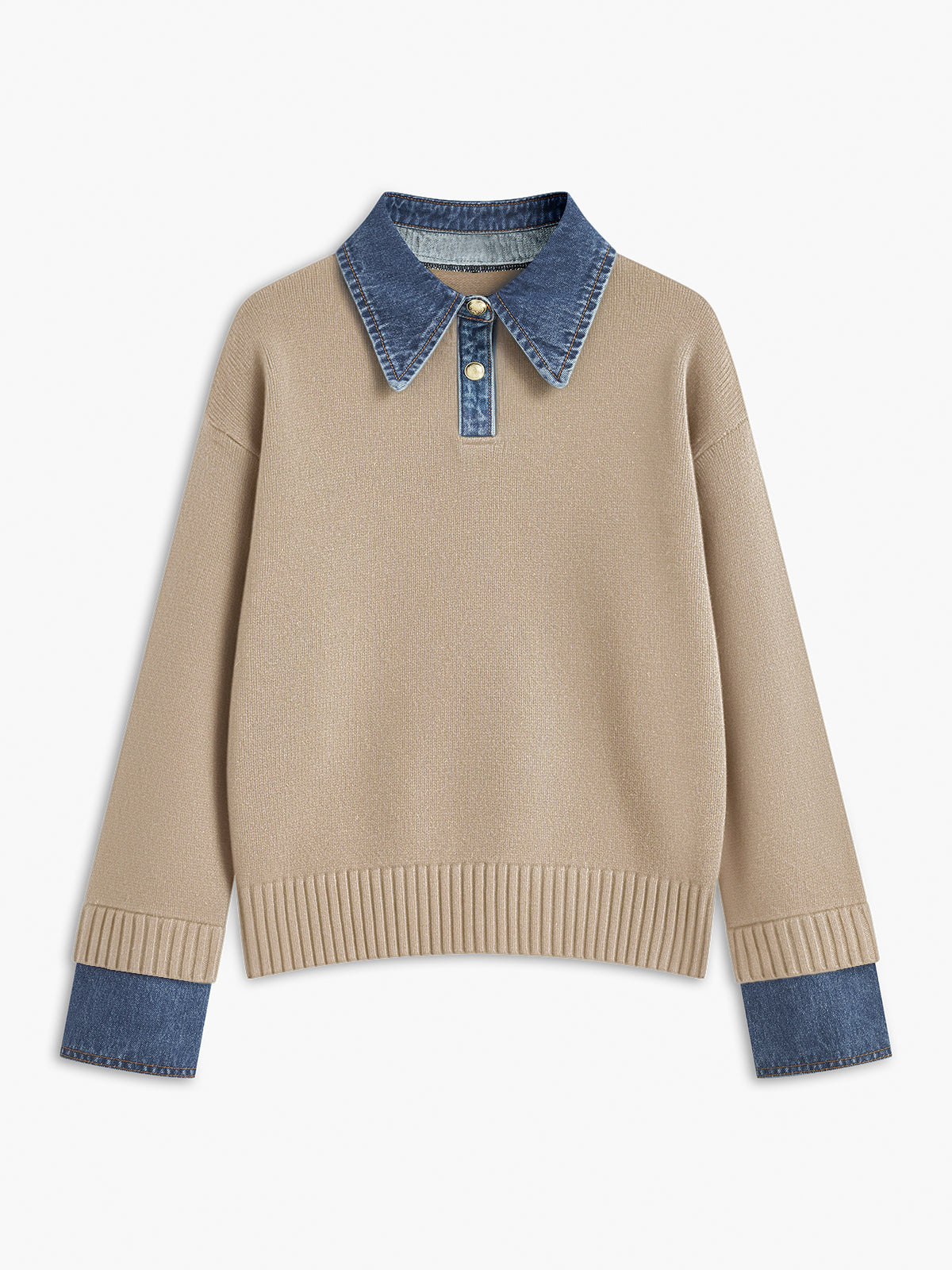Nellie – 2-i-1 Sweater med Revers-Panel