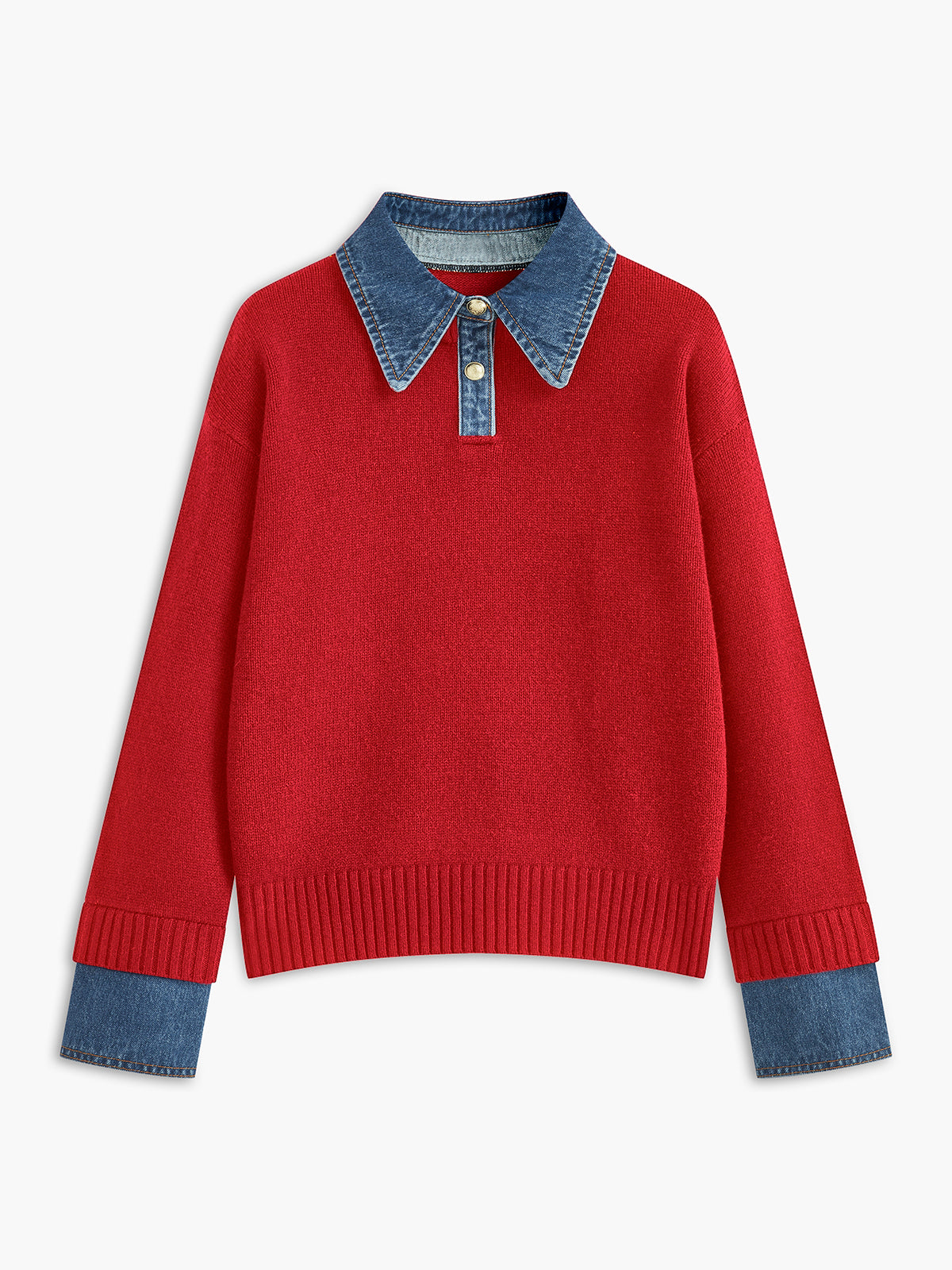 Nellie – 2-i-1 Sweater med Revers-Panel