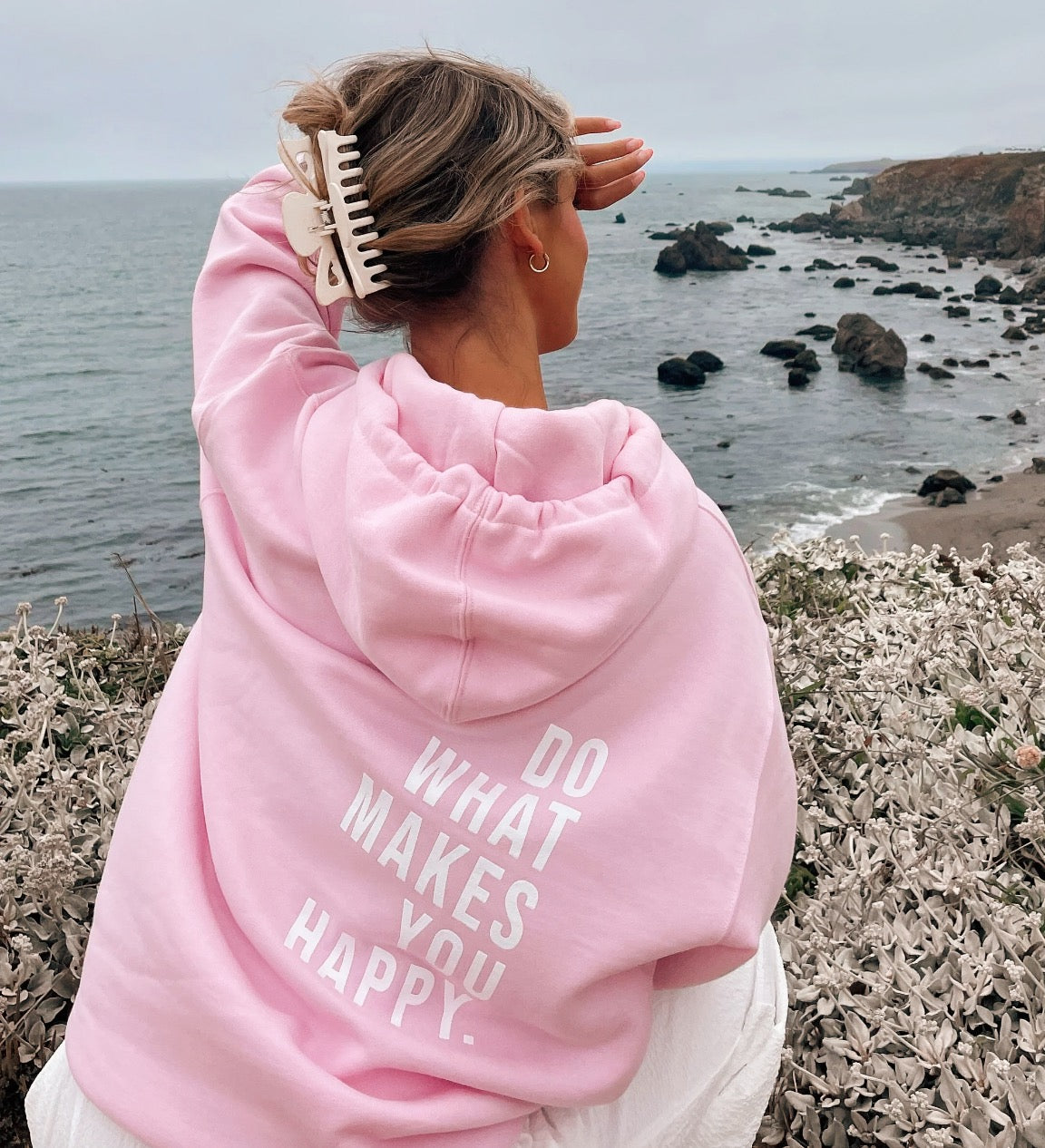 Jasmin – Sweatshirt med hætte moderne med inskription