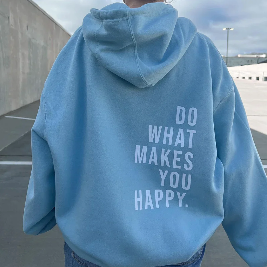 Jasmin – Sweatshirt med hætte moderne med inskription