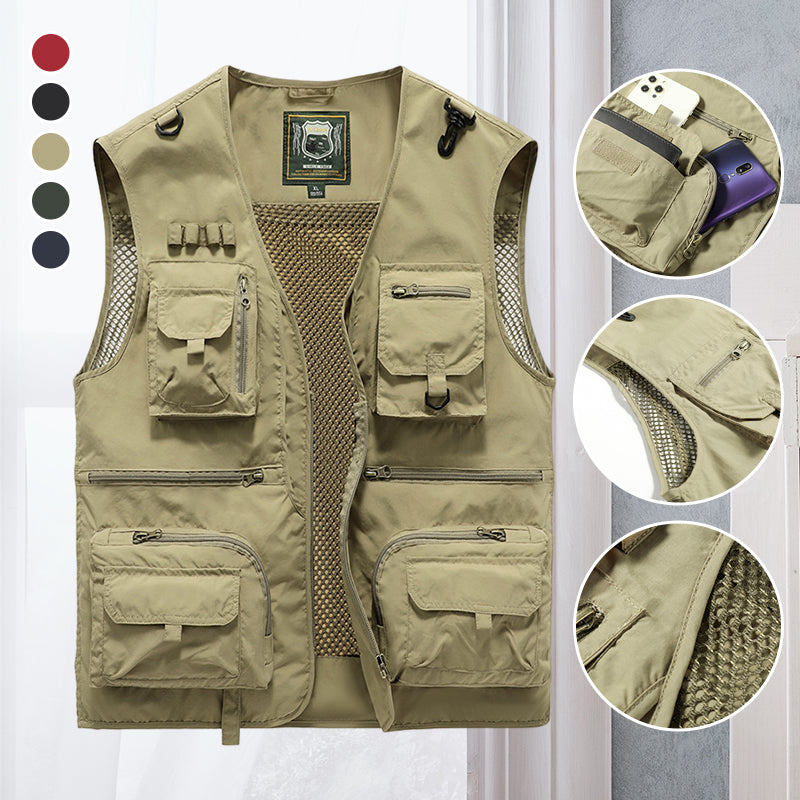 Alessandra – Netz-Gilet Cargo med lommer