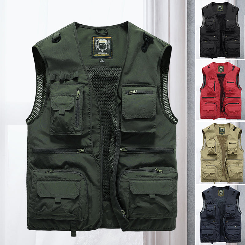 Alessandra – Netz-Gilet Cargo med lommer