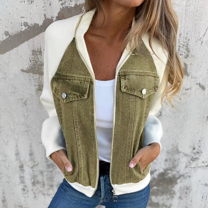 Libby - Afslappet denimjakke med raglanærmer til damer