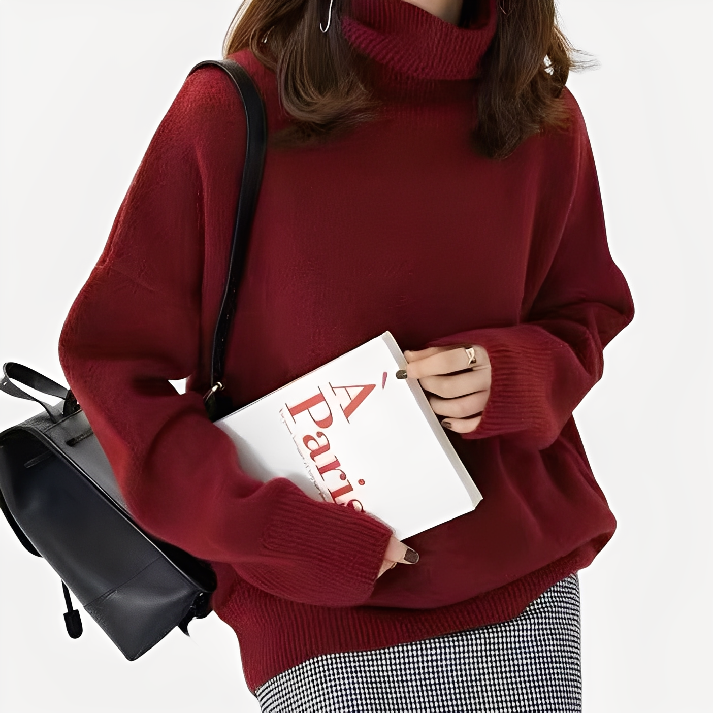 Amilia - Elegant, løst siddende rullekravepullover til damer