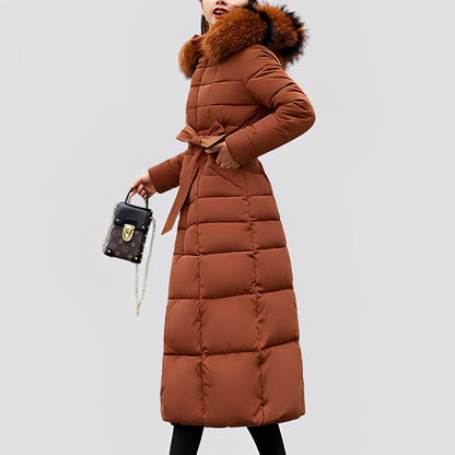 Mollie - Moderne, vatteret lang frakke til damer