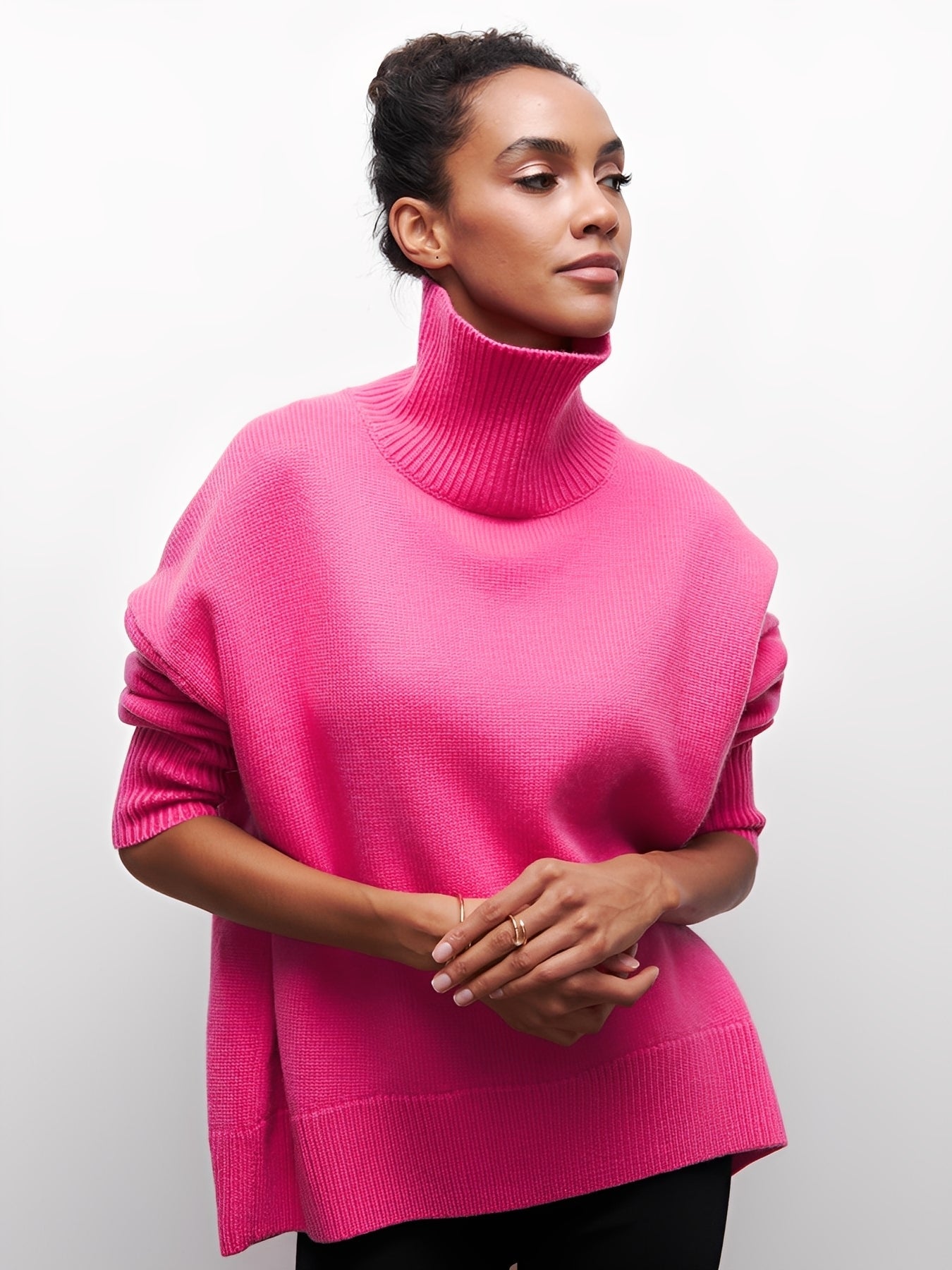 Marva - Stilfuld, varm rullekravepullover til damer