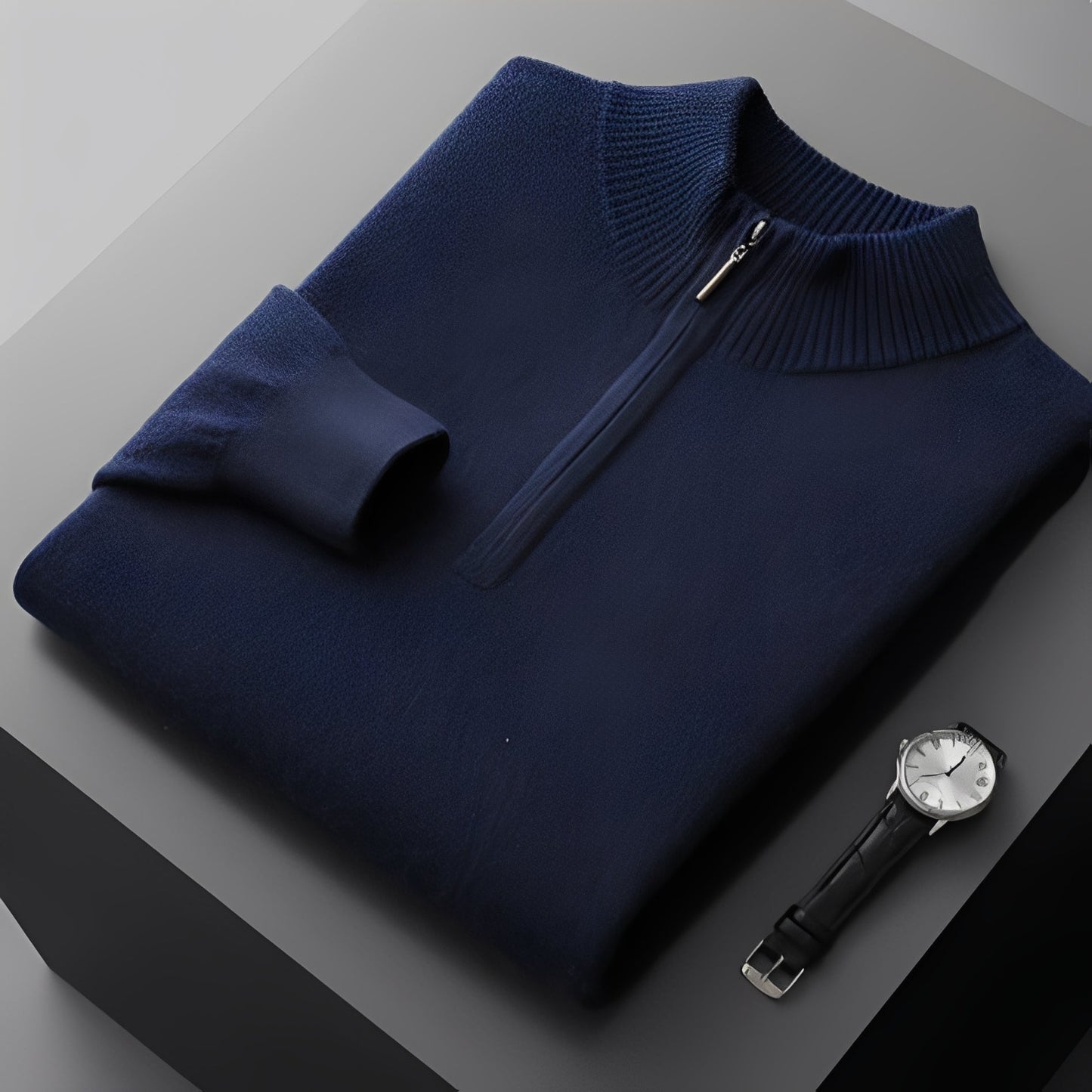 Weldon - Striktrøje med halv lynlås til herrer