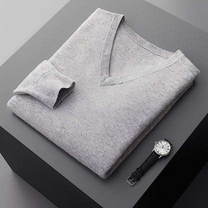 Myron - Enkel kashmir-sweater til herrer