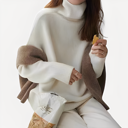 Amilia - Elegant, løst siddende rullekravepullover til damer