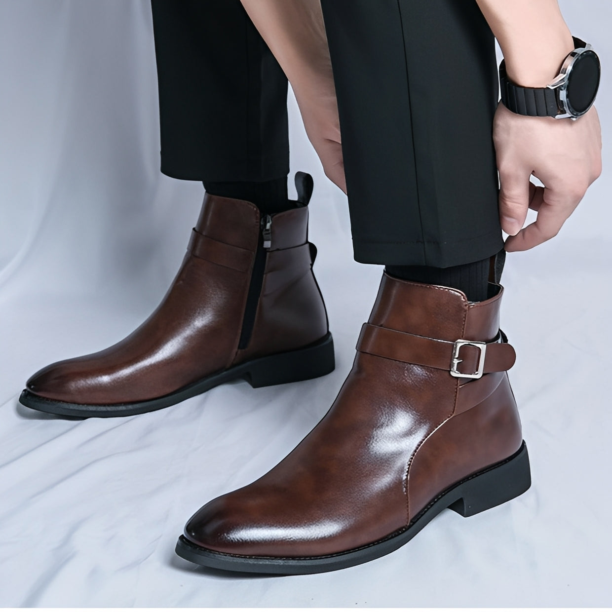 Ronny - Elegante Chelsea-støvler af læder til herrer
