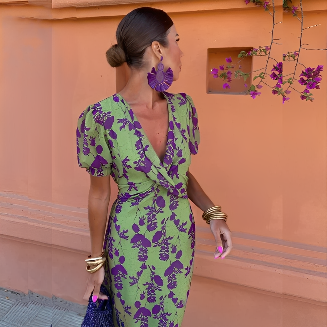 Aglaé - Elegant blomsterkjole til kvinder