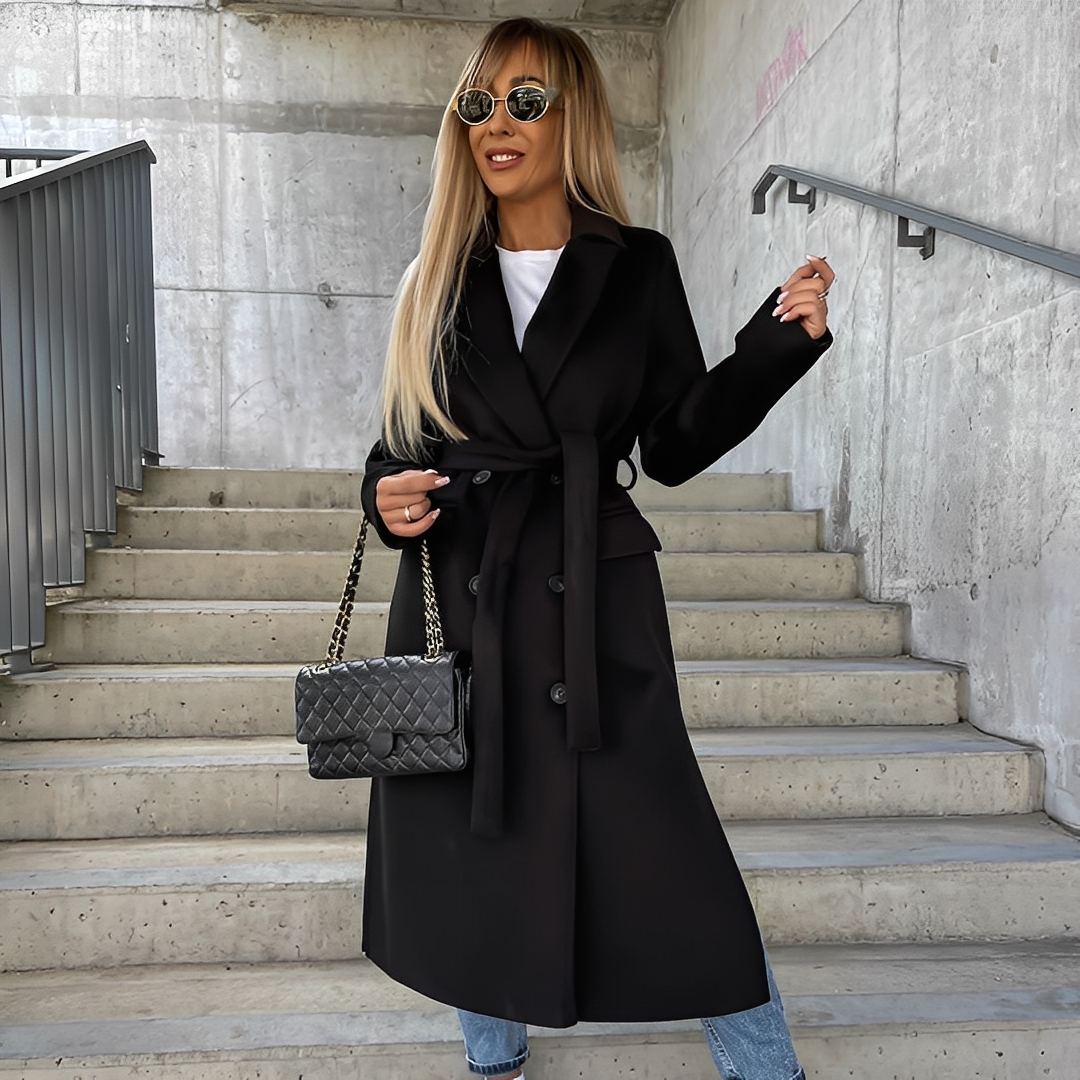 Lydie - Klassisk trenchcoat med lange ærmer til kvinder