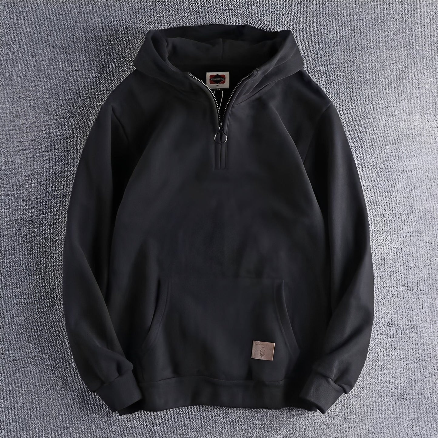 Tommy - Retro-hoodie med tyk lynlås til herrer