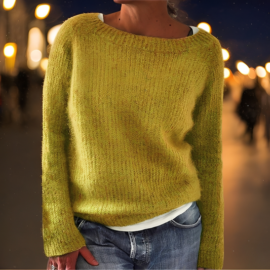 Abeeha - Løs sweater i grøn til kvinder