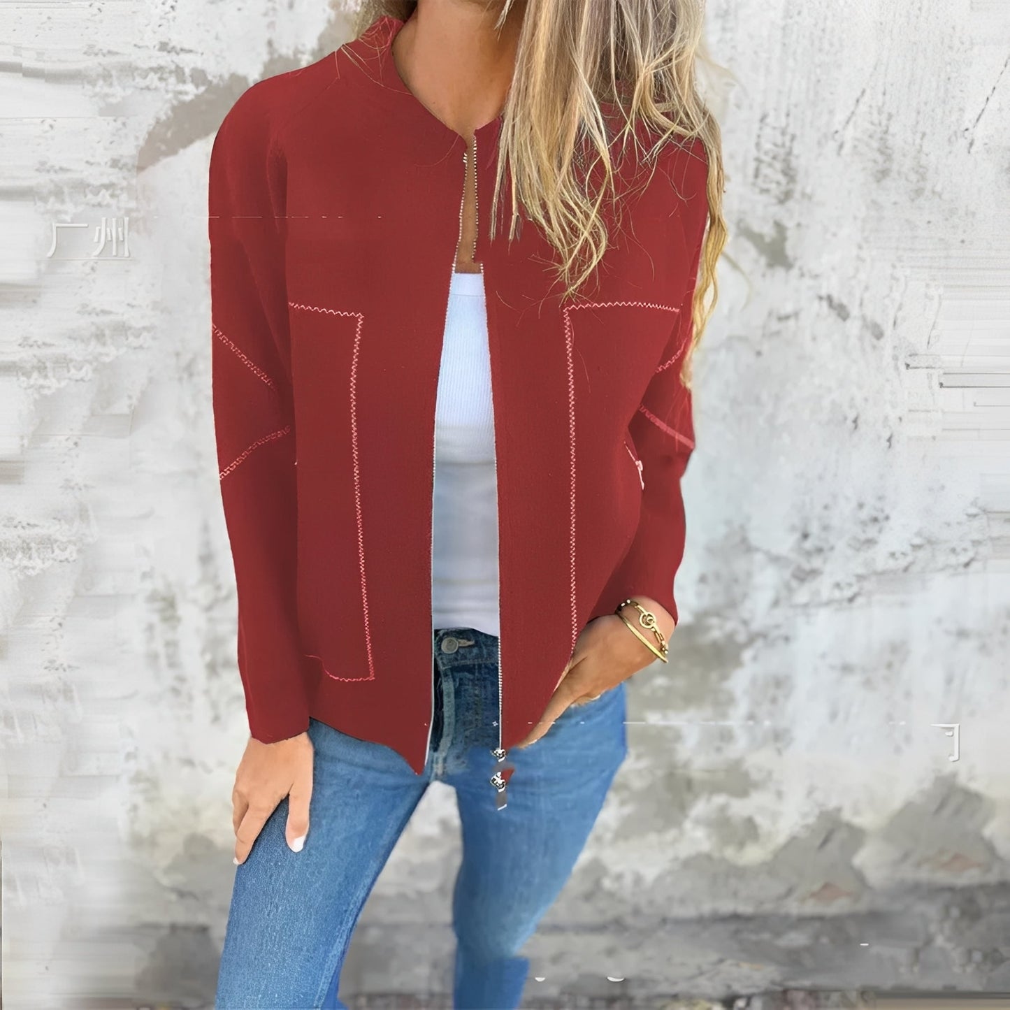 Chelsea - Stilfuld jakke med lynlås til damer