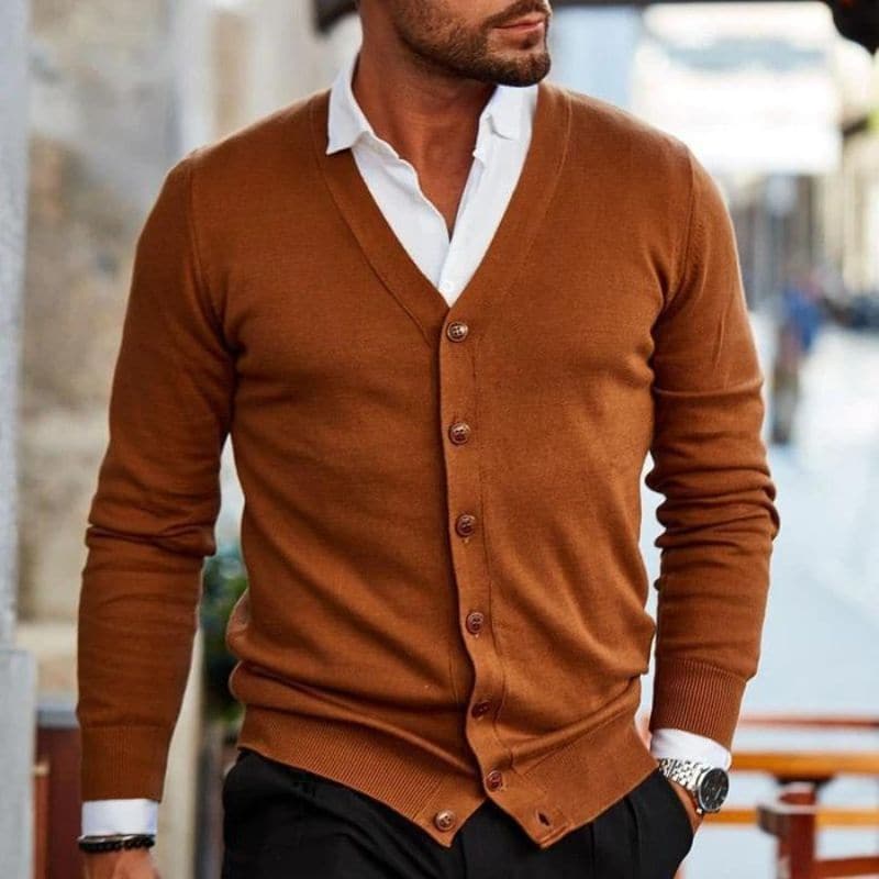 Jacques – Business-Cardigan med Knaplukning