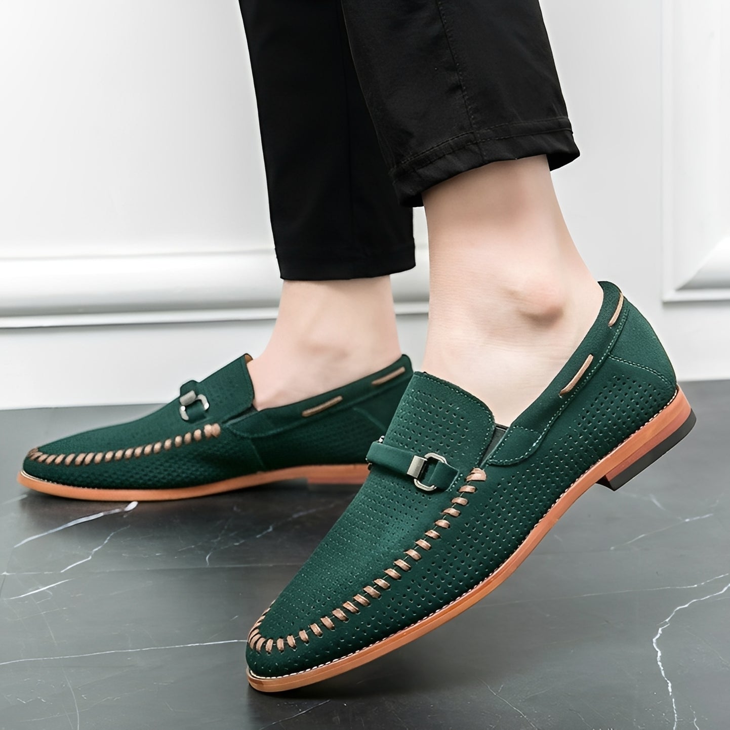 Wesley - Elegante Loafer af Ruskind til Herrer