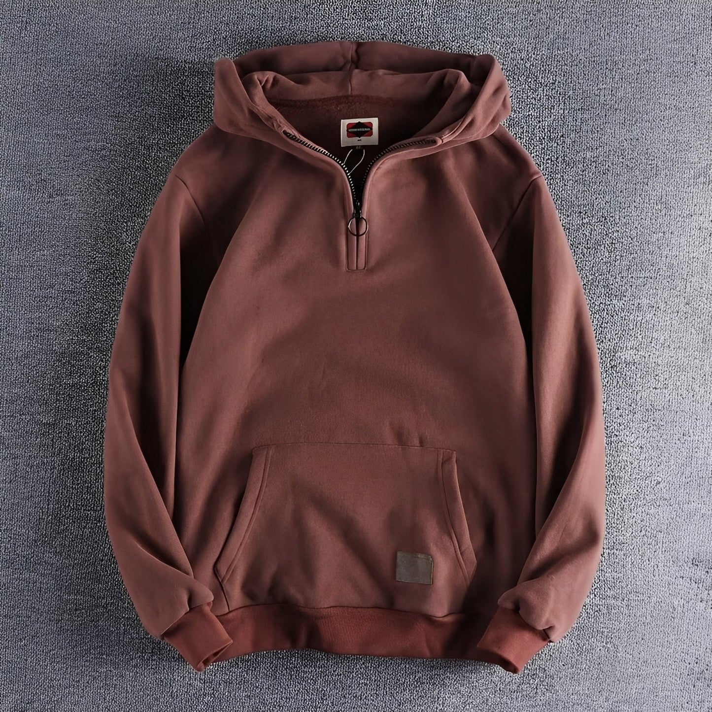 Tommy - Retro-hoodie med tyk lynlås til herrer