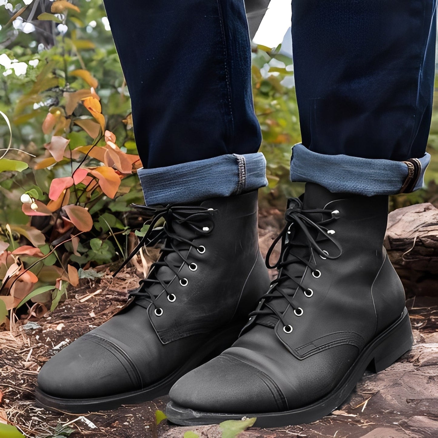 Kevin - Retro-læderstøvler til herrer