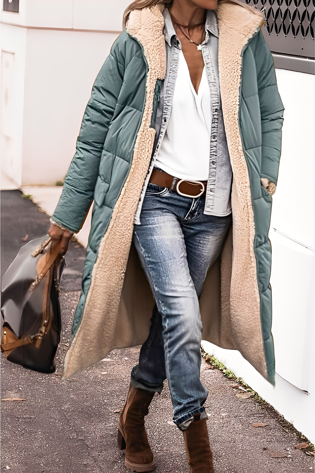 Carina - Elegant parka-frakke med hætte til damer