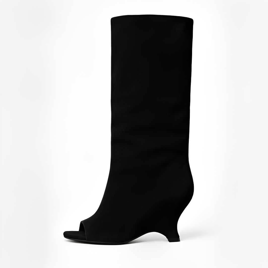 Aamina - Elegante høje støvler med åben tå til kvinder