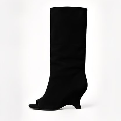 Aamina - Elegante høje støvler med åben tå til kvinder