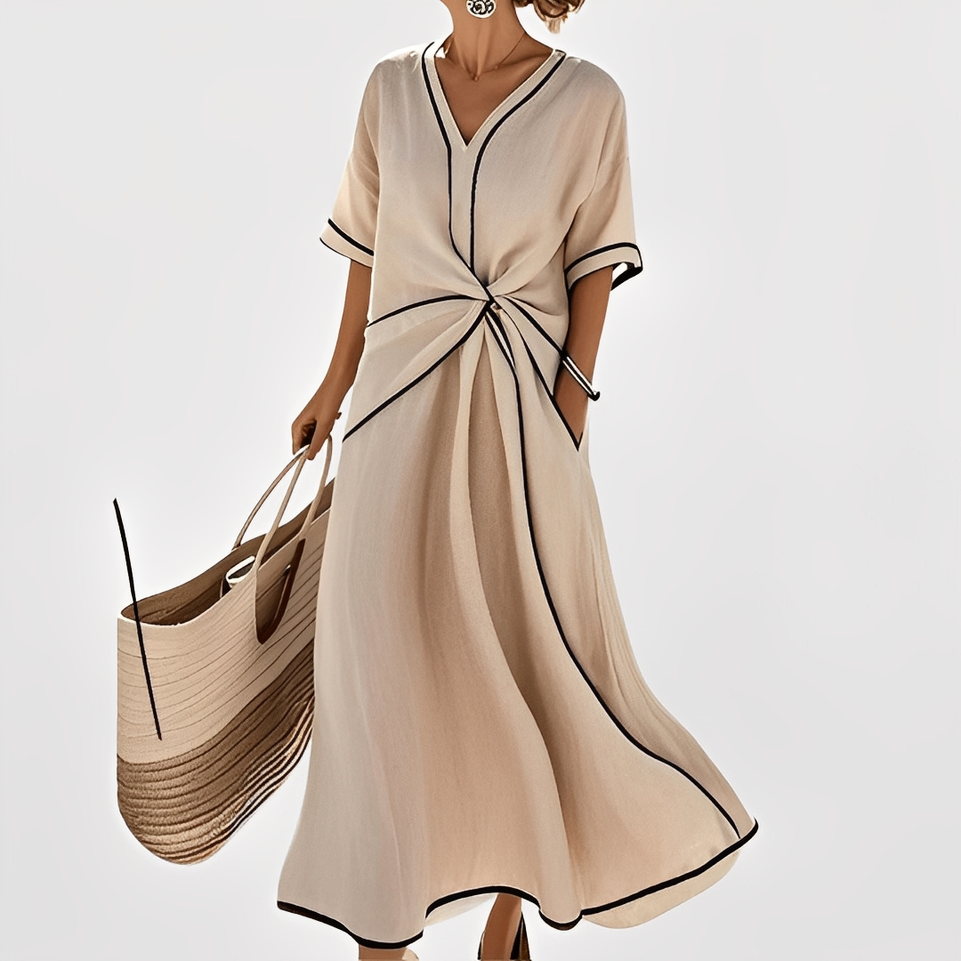 Thérèse – Elegant stribet kjole til kvinder