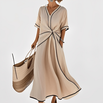 Thérèse – Elegant stribet kjole til kvinder