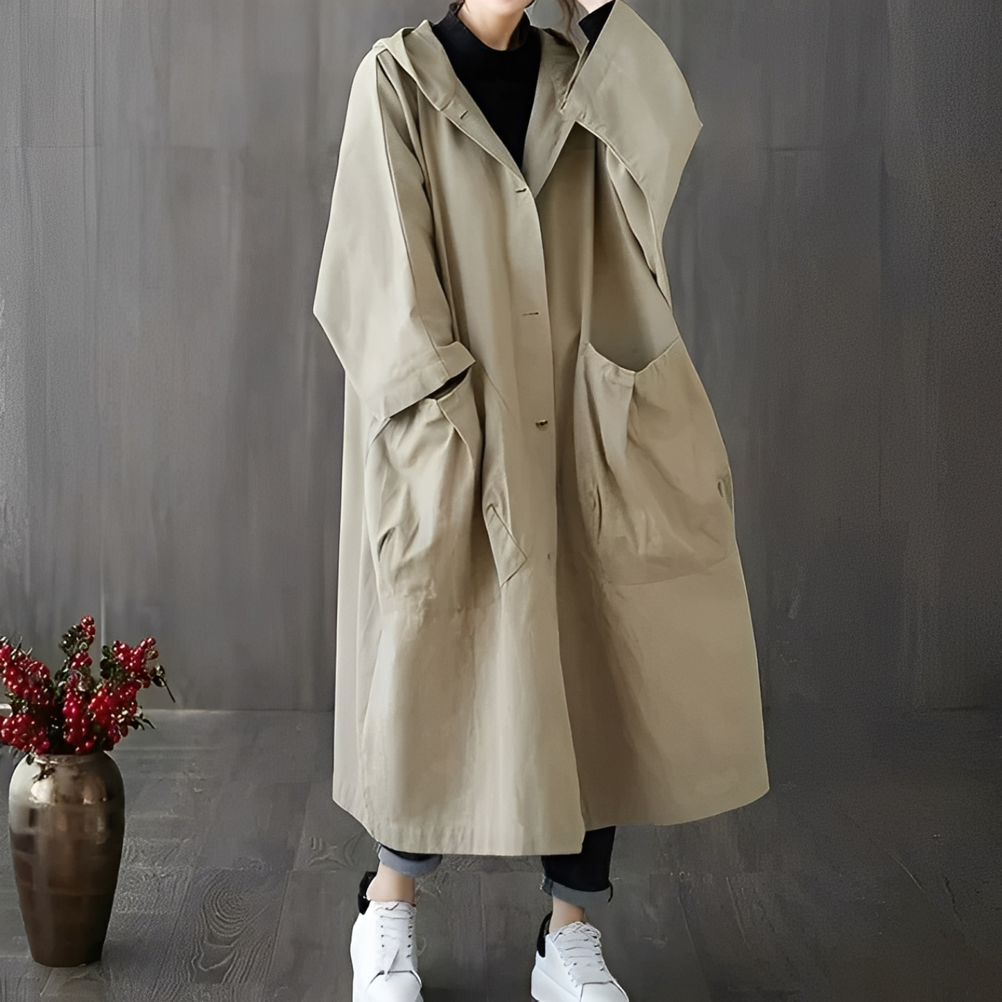 Dael - Oversize trenchcoat til kvinder