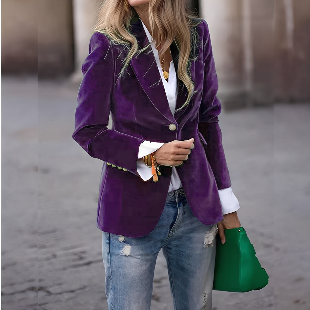 Lyliane - Klassisk afslappet knappet jakke til kvinder