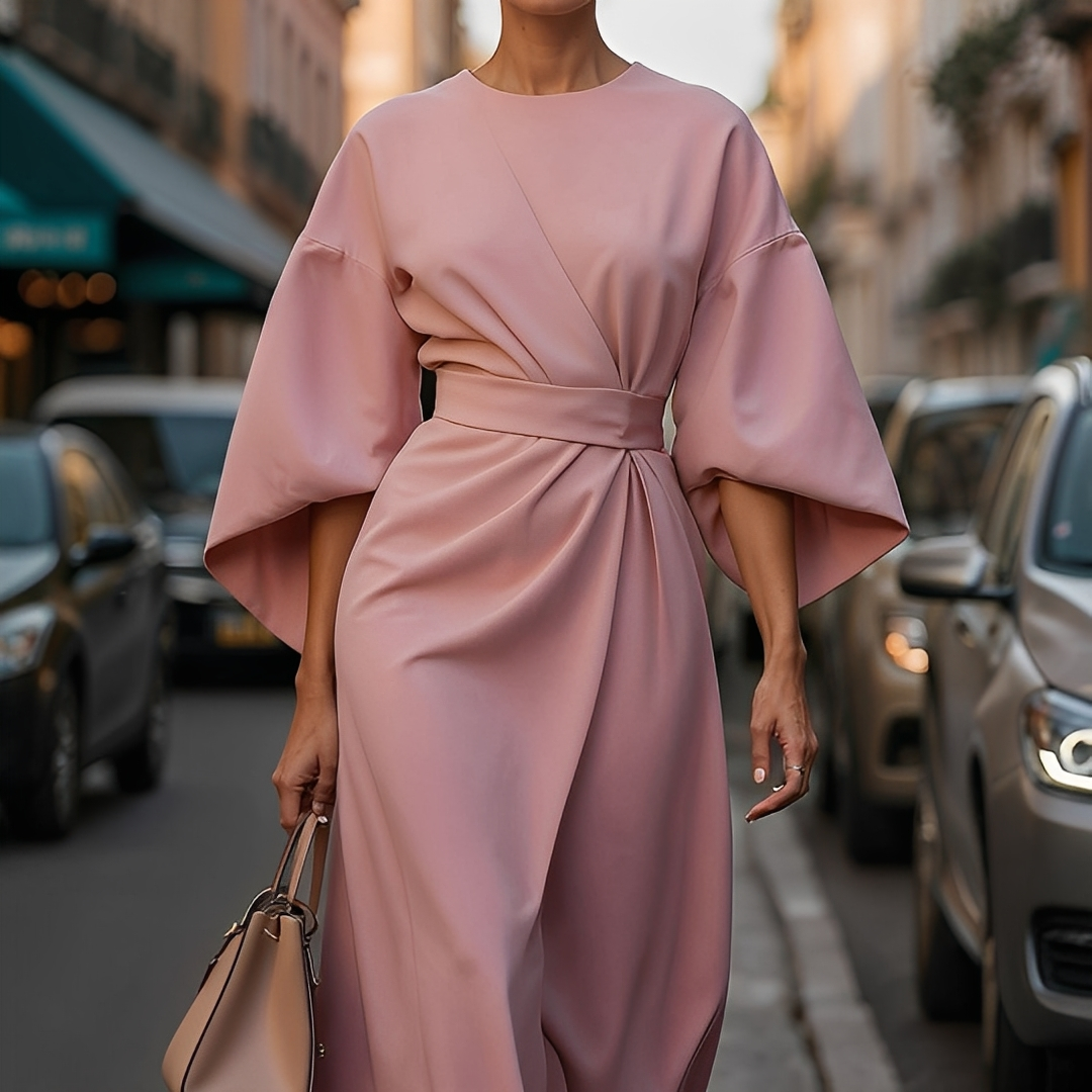 Lauriane - Elegant kjole med lanterneærmer til kvinder